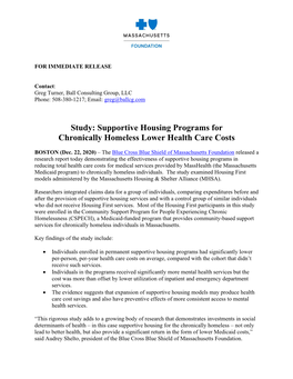 Study: Supportive Housing Programs for Chronically Homeless Lower Health Care Costs