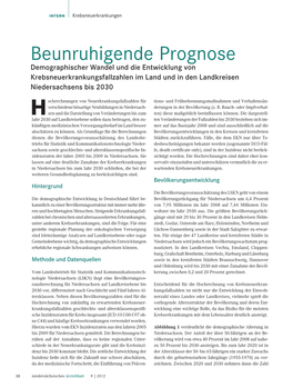 Beunruhigende Prognose Demographischer Wandel Und Die Entwicklung Von Krebsneuerkrankungs Fallzahlen Im Land Und in Den Landkreisen Niedersachsens Bis 2030