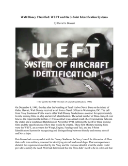 Walt Disney Classified: WEFT and the 3-Point Identification Systems