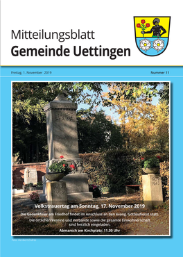 Mitteilungsblatt November 2019