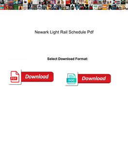 Newark Light Rail Schedule Pdf