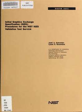 Procedures for the Nist Iges Validation Test Service