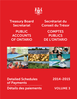 Treasury Board Secretariat PUBLIC ACCOUNTS of ONTARIO