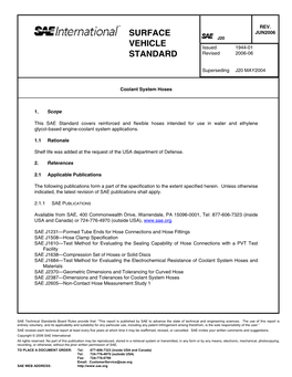 Surface Vehicle Standard