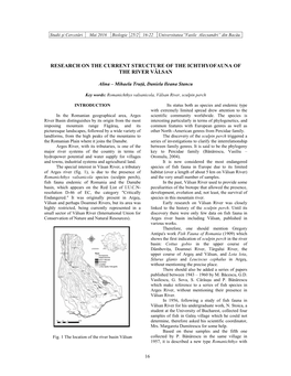 Research on the Current Structure of the Ichthyofauna of the River Vâlsan