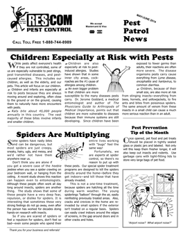 Children: Especially at Risk with Pests