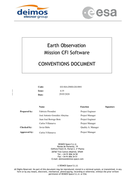 Mission Conventions Document