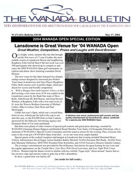 Lansdowne Is Great Venue for '04 WANADA Open