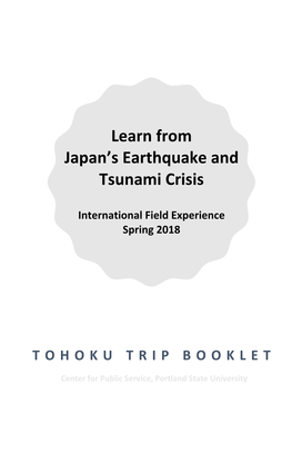 Learn from Japan's Earthquake and Tsunami Crisis