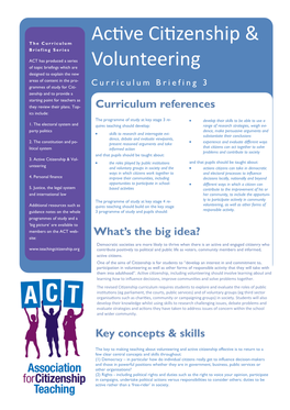 Active Citizenship & Volunteering