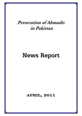 Monthly Newsreport – April, 2011