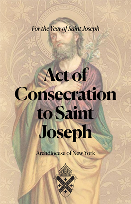 Act of Consecration to Saint Joseph