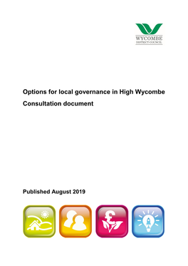 Options for Local Governance in High Wycombe Consultation Document