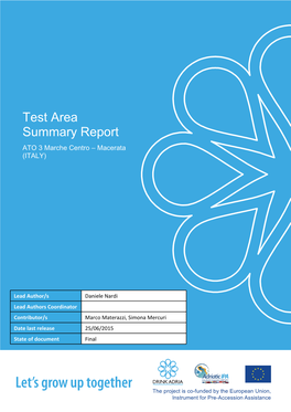 Test Area Summary Report