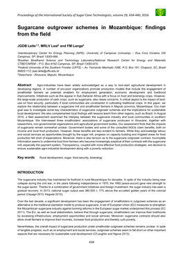 Sugarcane Outgrower Schemes in Mozambique: Findings from the Field