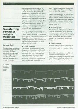 Transferring Computer Designs to Materials