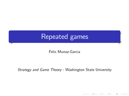 Repeated Games