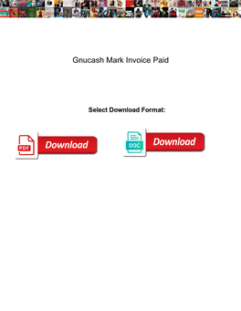 Gnucash Mark Invoice Paid