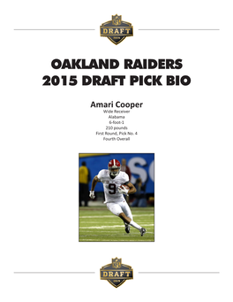 Oakland Raiders 2015 Draft Pick Bio