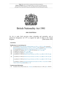 British Nationality Act 1981
