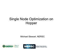 NUG Single Node Optimization Presentation