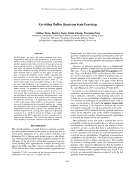 Revisiting Online Quantum State Learning