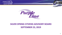 Silver Spring Citizens Advisory Board September 23, 2019