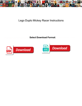 Lego Duplo Mickey Racer Instructions