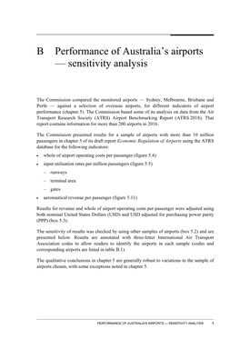 Economic Regulation of Airports Using the ATRS Database for the Following Indicators