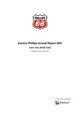 Conoco Phillips Annual Report 2021