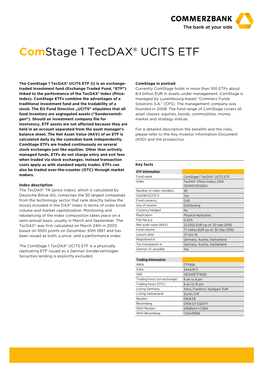 Comstage 1 Tecdax® UCITS ETF