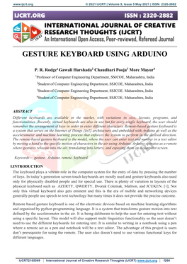 Gesture Keyboard Using Arduino