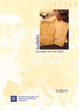 Bulletin Newsletter from the EABH