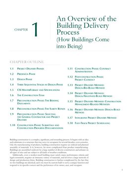 An Overview of the Building Delivery Process