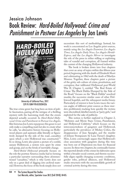 Crime and Punishment in Postwar Los Angelesby Jon Lewis
