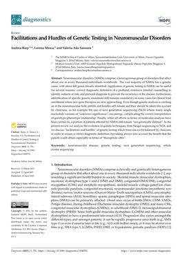 Facilitations and Hurdles of Genetic Testing in Neuromuscular Disorders