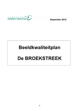 Beeldkwaliteitplan De BROEKSTREEK