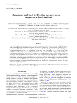 Chromosome Analysis of Five Brazilian