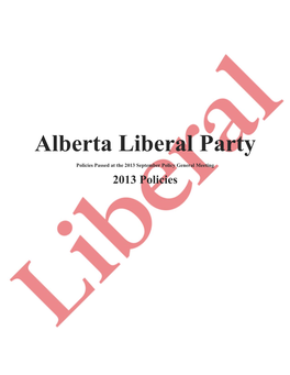 Alberta Liberal Party