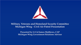 Civil Air Patrol Presentation for the Military, Veterans, & Homeland