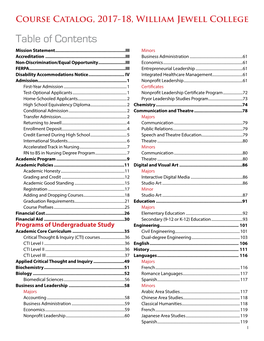 Table of Contents Mission Statement