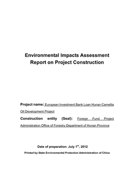 Environmental Impact Analysis in This Report