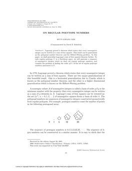 On Regular Polytope Numbers