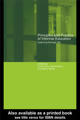 Principles and Practice of Informal Education