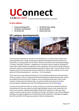 UC Campus Developments