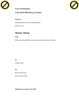 Master Thesis