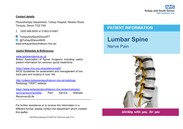 Lumbar Spine Nerve Pain