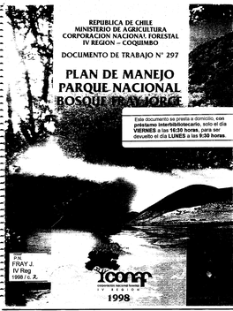 Plan De Manejo Parque Nacional Fray Jorge