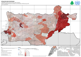 SYRIA REFUGEE RESPONSE LEBANON, North Governorate, Akkar District Informal Settlements (IS) Locations and Number of Persons Per IS As of 11 April 2014