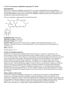 NATACYN® (Natamycin Ophthalmic Suspension) 5% Sterile